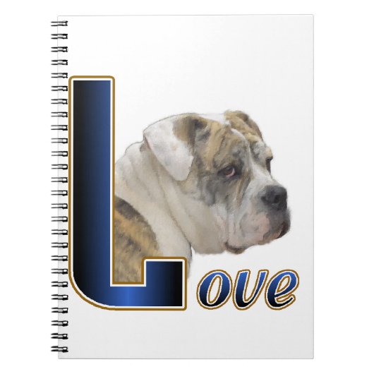 Carnet Amour du Bulldog anglais (Devant)