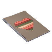 Carnet Amour du coeur rayé Saint-Valentin (Côté Droit)