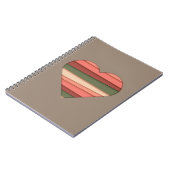 Carnet Amour du coeur rayé Saint-Valentin (Côté gauche)