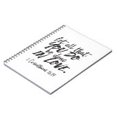 Carnet Amour en action - 1 Corinthiens 16:14 Inspirationa (Côté gauche)