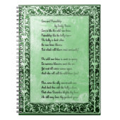 Carnet Amour et amitié de poème par Emily Bronte (Devant)