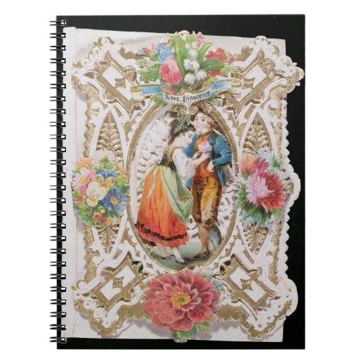 Carnet Amour, innocence, carte de Valentine, c.1870 (Li (Devant)