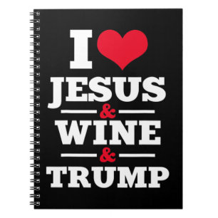 Carnet Amour Jésus Vin Trump Religieux chrétienne Foi Mo