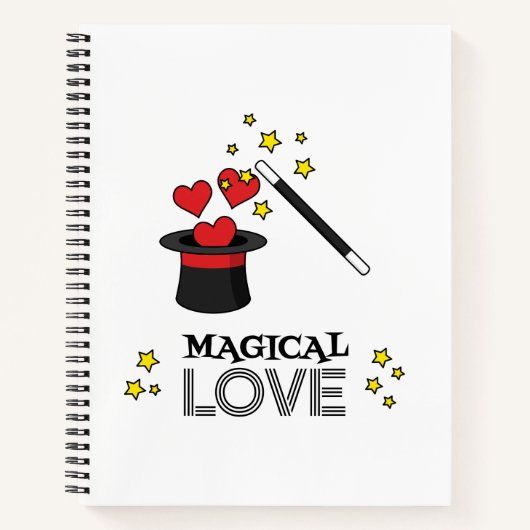 Carnet Amour magique - Noir (Devant)