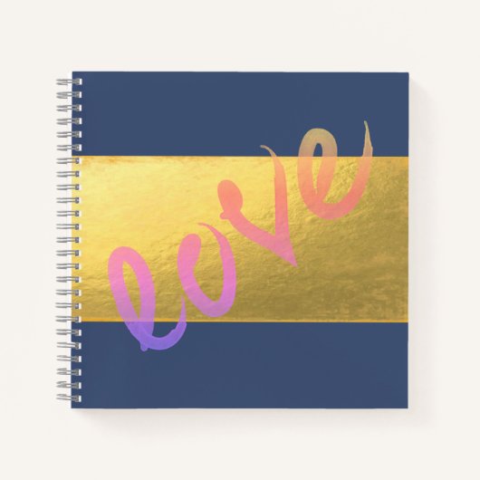 Carnet Amour Moderne Féminin Or (Devant)