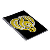 Carnet Amour Musical Vibrations Jaune Musique Note DJ (Côté Droit)