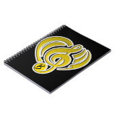 Carnet Amour Musical Vibrations Jaune Musique Note DJ (Côté gauche)