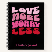 Carnet Amour Personnalisable Plus S'Inquiéter Moins Vague (Devant)