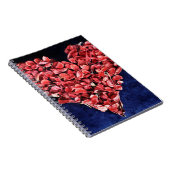 Carnet Amour romantique Rose Petal Red Heart (Côté Droit)