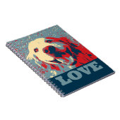 Carnet Amour stylisé de golden retriever (Côté Droit)