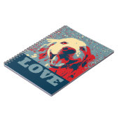 Carnet Amour stylisé de golden retriever (Côté gauche)