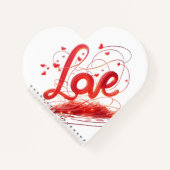 Carnet Amour Tissé Avec Des Fils Rouges (Devant)