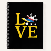 Carnet Amour - Typographie du drapeau philippin (Devant)