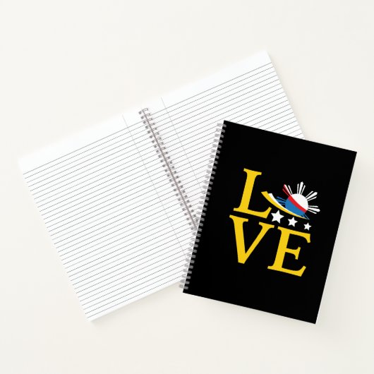 Carnet Amour - Typographie du drapeau philippin (Intérieur)