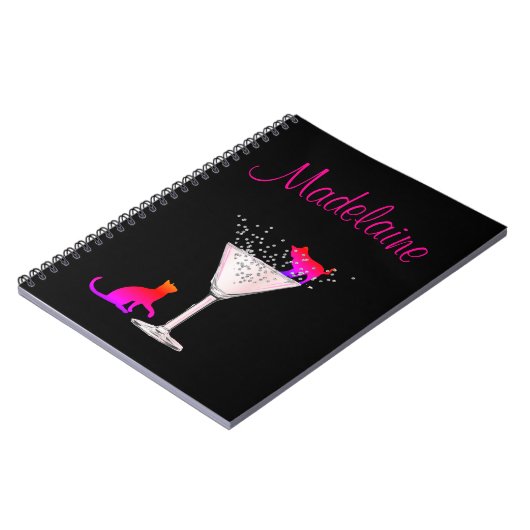 Carnet Amoureux de les chats bulles Moderne Back Rose Per (Côté gauche)