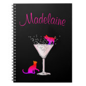 Carnet Amoureux de les chats bulles Moderne Back Rose Per (Devant)