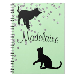 Carnet Amoureux de les chats Moderne Mint Green Spots per