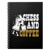 Carnet Amoureux d'échecs mignons et de café, art du caval (Devant)