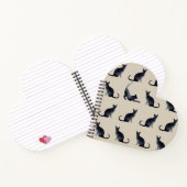 Carnet Amoureux des chats Cadeau Aquarelle Noir Chat (Intérieur)