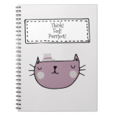 Carnet Amoureux des chats lunatique de charme Purfait (Devant)