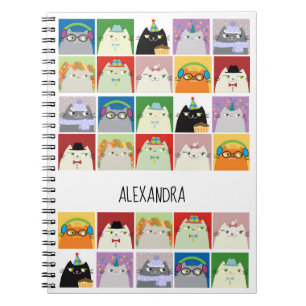 Carnet Amoureux des chats Mignon Kawaii