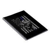 Carnet Amoureux des chiens | Black Labrador American Flag (Côté Droit)