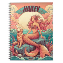 Carnet Amoureux des chiens Mermaid Journal personn