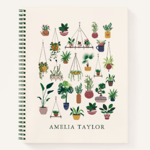 Carnet Amoureux des plantes Boho Végétalité Nom personnal
