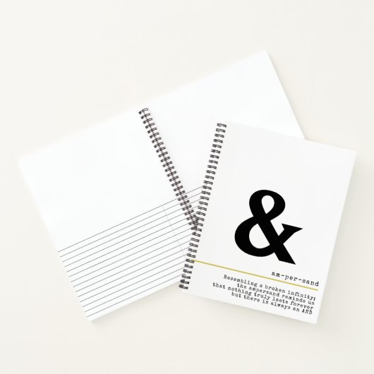 Carnet Ampersand minimal de la typographie noire (Intérieur)