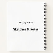 Carnet Ampersand minimal de la typographie noire (Dos)