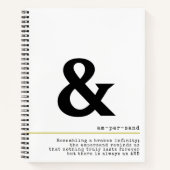 Carnet Ampersand minimal de la typographie noire (Devant)