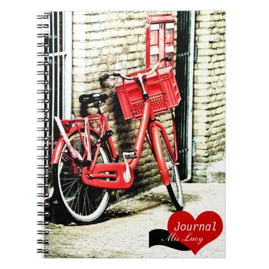 Carnet Amsterdam, Bicycle rouge (Carnet) (Devant)