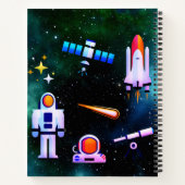 Carnet Amusant Astronaut Collage Sketch personnalisé (Dos)
