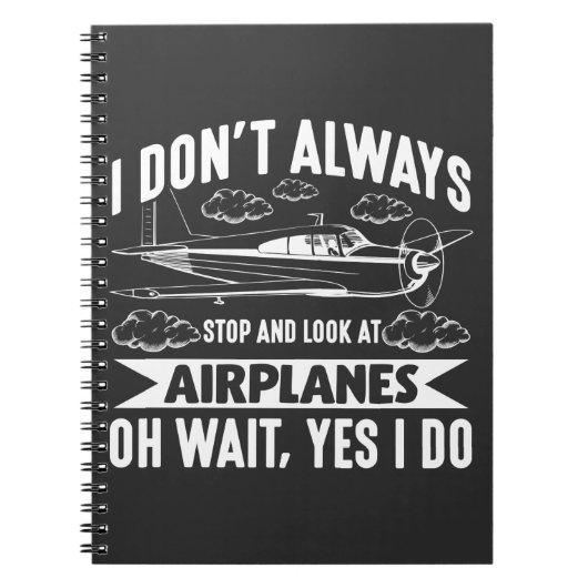 Carnet Amusant Avion Avion Avion Lover Plane (Devant)