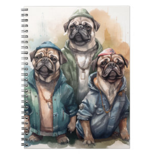 Carnet Amusant Carlin aquarelle Art