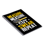 Carnet Amusant charpentier de bois de travail plaisanteri (Côté Droit)