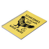 Carnet Amusant coq de poulet Lover F you Ferme agricole (Côté gauche)