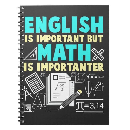 Carnet Amusant enseignant de mathématiques plaisanter éco (Devant)