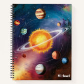 Carnet Amusant, Espace extra-atmosphérique cool, Planètes (Devant)