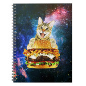 Carnet Amusant espace pour chat burger (Devant)
