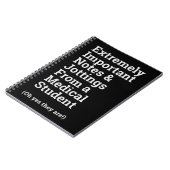 Carnet Amusant Étudiant Médicale important (Côté gauche)