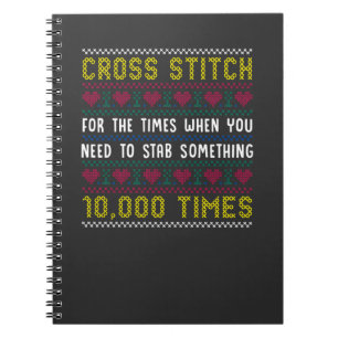 Carnet Amusant Humour de croix couchée Crafty Needlepoin