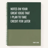 Carnet amusant, Journal de la tablette d'écriture  (Devant)