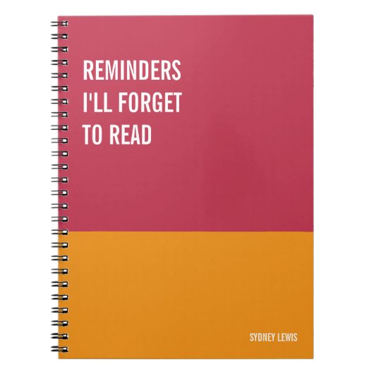 Carnet amusant, Journal de la tablette d'écriture  (Devant)