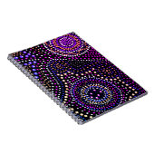 Carnet Amusant Mandala Dot Art Blue Purple Spiral (Côté Droit)