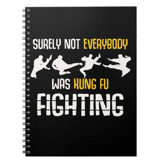 Carnet Amusant Martial Arts Plaisanterie Kung Fu Combatte (Devant)