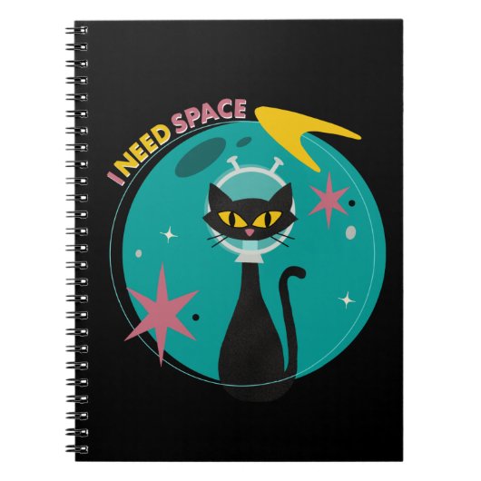 Carnet Amusant Mid Century Moderne J'ai besoin de Space C (Devant)