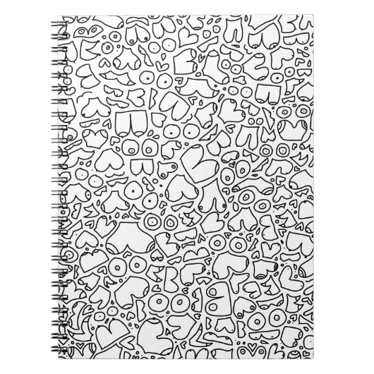 Carnet Amusant motif mammaire adulte (Devant)