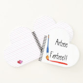 Carnet Amusant Super mignon Artzee Fartzee Coeur En Forme (Intérieur)