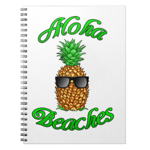 Carnet Amusante plage d'Aloha à l'ananas hawaïen